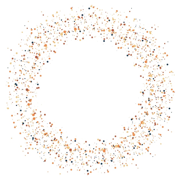 abstract round frame splash of paint vector element