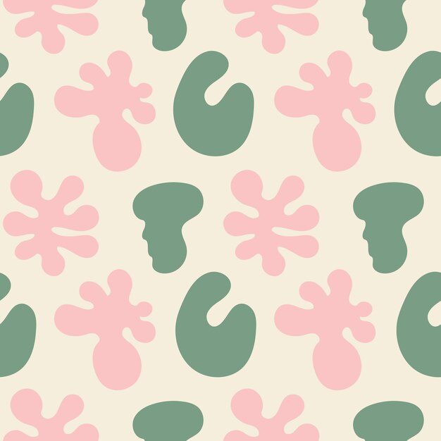 abstract seamless pattern simple organic shape colorful surface design