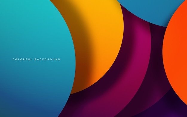 abstract shape circle overlap layer colorful background