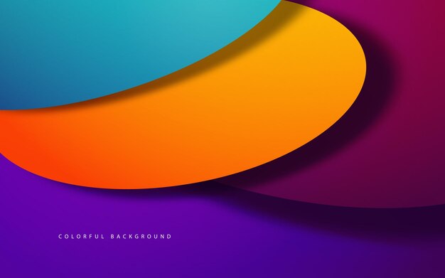 abstract shape circle overlap layer colorful background