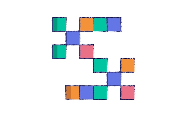 abstract shapes hand drawn illustration