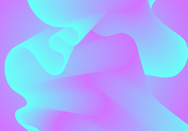 Abstract soft color fluid wave. Duotone geometric compositions with gradient 3d flow shape.