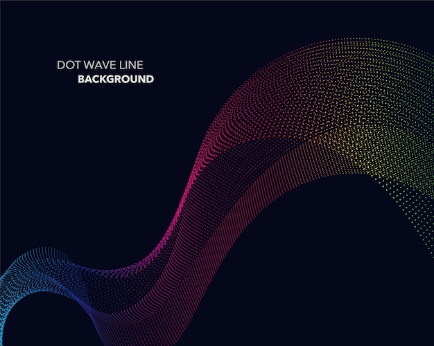 Abstract spectrum gradient wave, dot line, futuristic style background