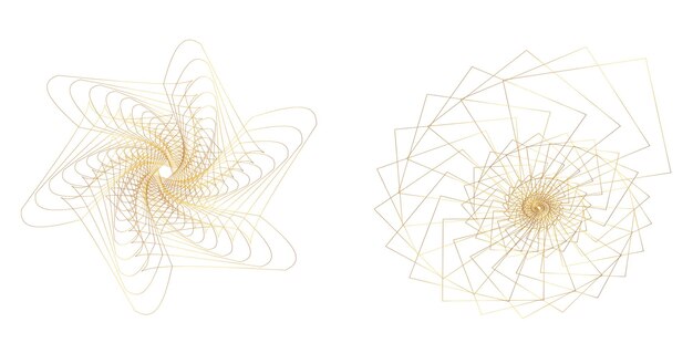 Abstract spiral rainbow design element on white background of twist lines Vector Illustration eps 10 Golden ratio traditional proportions vector icon Fibonacci spiral for elegant business card