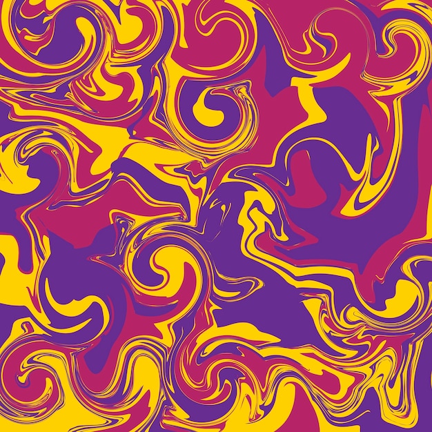 abstract square background with colorful waves liquid trendy vector illustration in style retro 60s