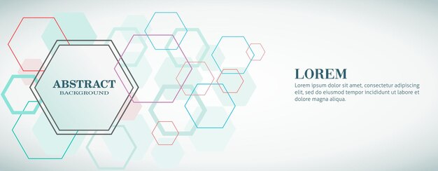 Abstract technology background hexagon technology banner