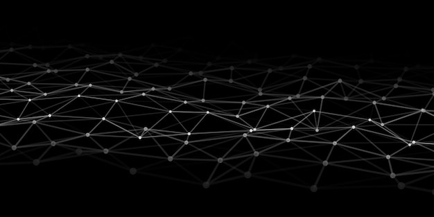Abstract technology background with connecting dots and lines Network concept Data technology