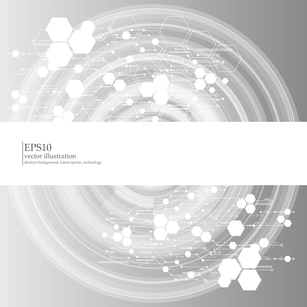 abstract technology background with various technological elements. vector illustration. eps 10