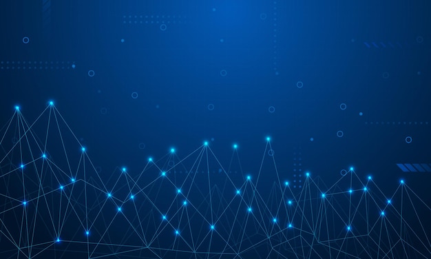 abstract technology line network backgroundabstract lines shiny circuit polygonal concept