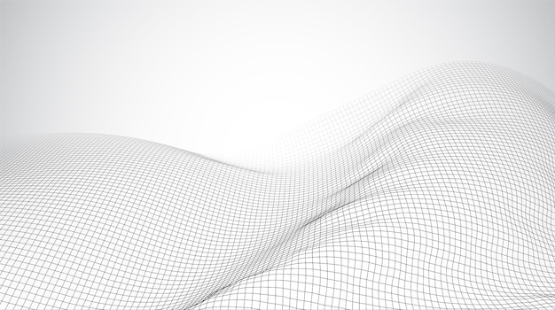 abstract vector 3d background with bends and wave