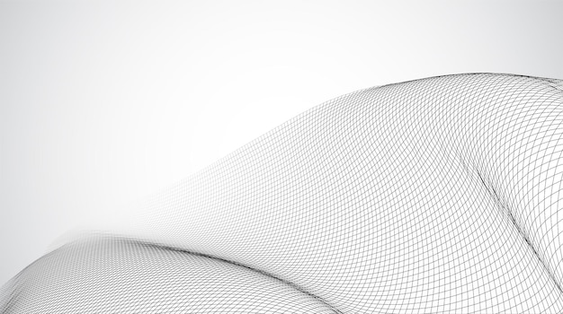 abstract vector 3d background with bends and wave