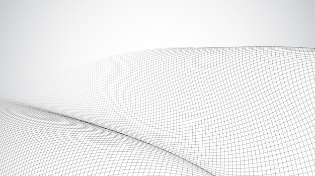abstract vector 3d background with bends and wave