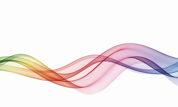 Abstract vector background with flowing rainbow waves