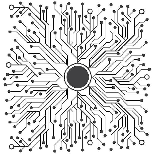 abstract vector circuit board technology pattern for background
