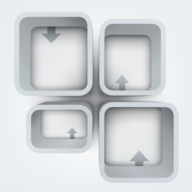 Abstract vector illustration of 3d frames