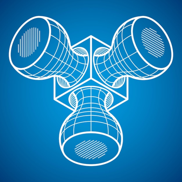 abstract vector isometric dimensional shape made using geometric figures.