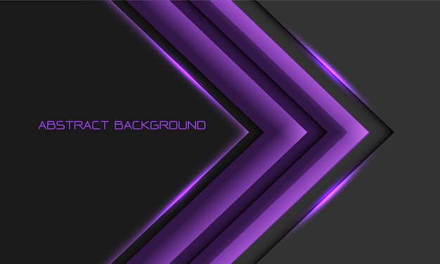 abstract violet arrow direction on grey with blank space design modern  futuristic background vector