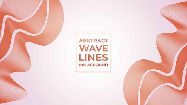 abstract wave line background design vector red orange blood orange autumn summer dark gold