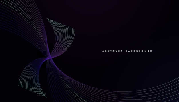 Abstract wave lines pattern smooth curve flowing dynamic isolated background Vector illustration