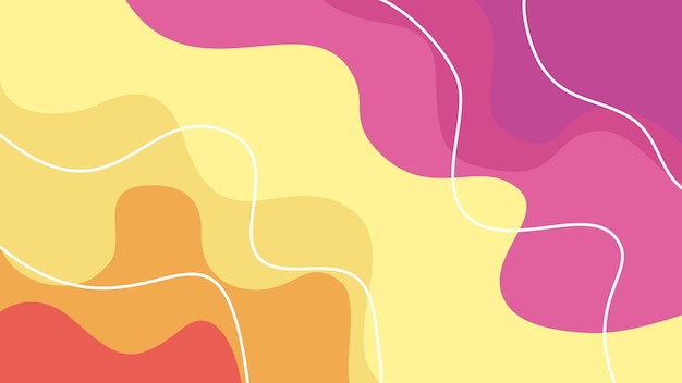 abstract wavy flow red orange yellow and magenta with line background vector illustration eps10