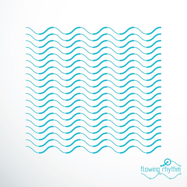 abstract wavy lines rhythm pattern. vector technical background, artistic graphic illustration.