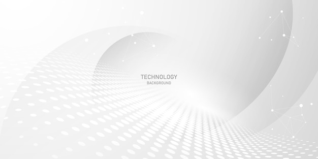abstract white and gray background poster with dynamic technology network vector illustration.