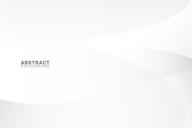 Abstract White and Grey Background with Smooth Lines