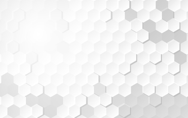 Abstract white background of Embossed surface HexagonHoneycomb modern pattern concept