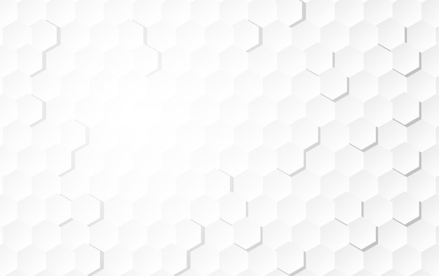 Abstract white background of Embossed surface HexagonHoneycomb modern pattern concept