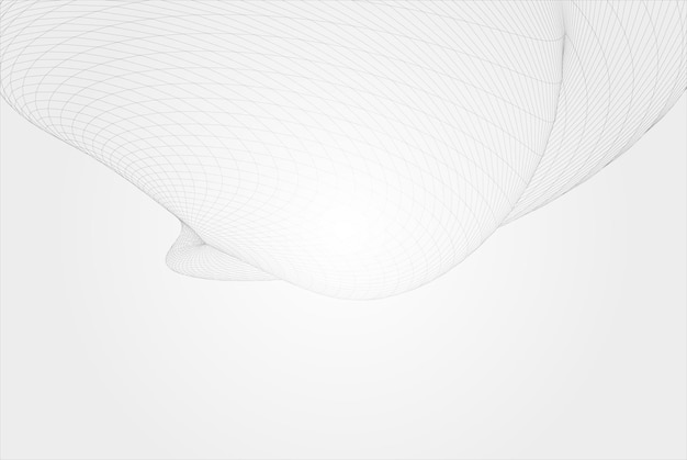 abstract white wireframe design