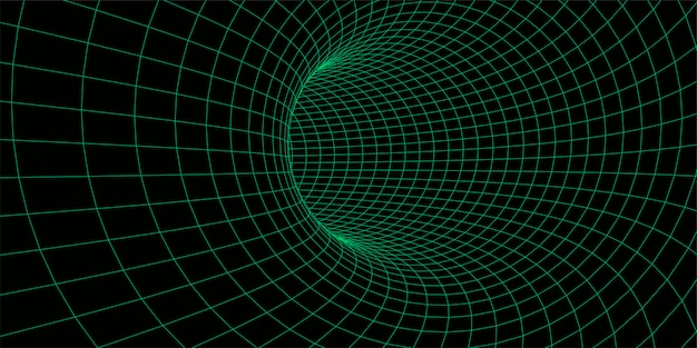 abstract wireframe tunnel science wormhole vector 3d portal grid futuristic fantasy funnel