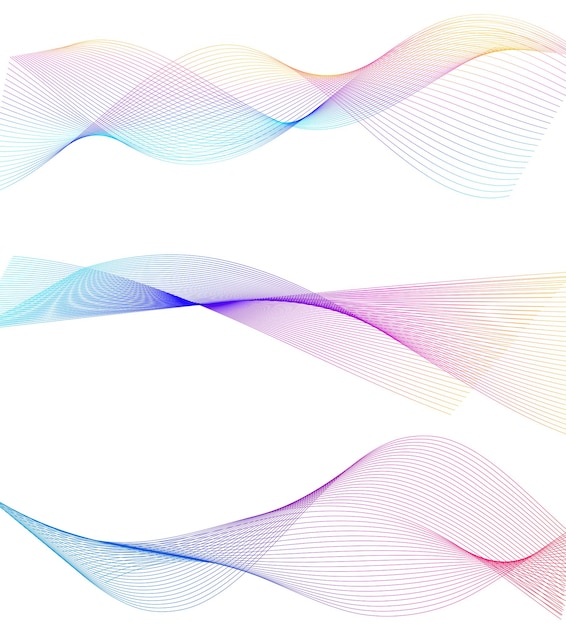 Abstraktní barevné čáry – designový prvek na bílém pozadí vln. Vektorová ilustrace eps 10 pro elegantní firemní vizitky, tisk brožur, letáků, bannerů, obalů knih, štítků a látek