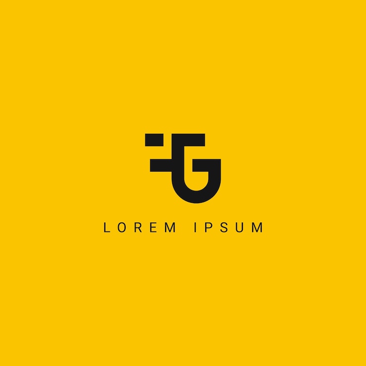 Vektor abstraktní fg gf písmeno jednoduchý styl obchodní logo návrh vektorová šablona