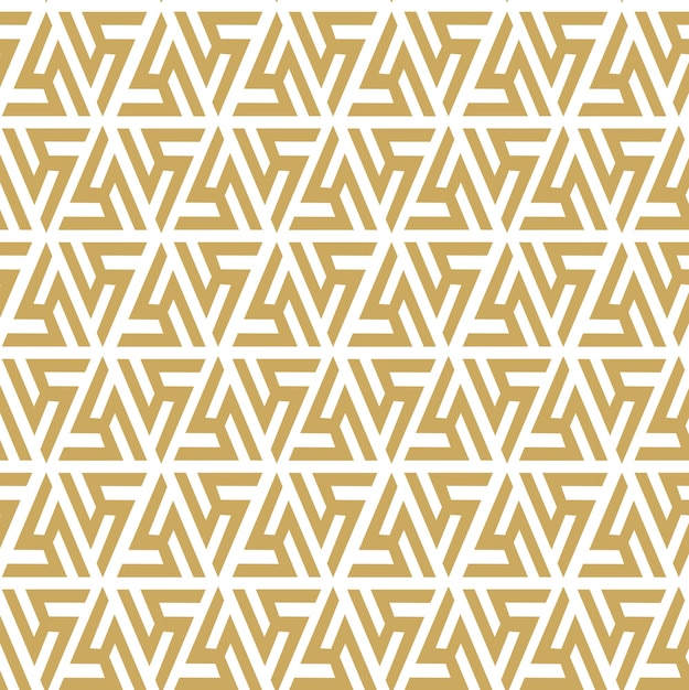 Abstraktní geometrický vzor s křížky, pruhy a linkami, bezešvé pozadí, bílý a zlatý ornament