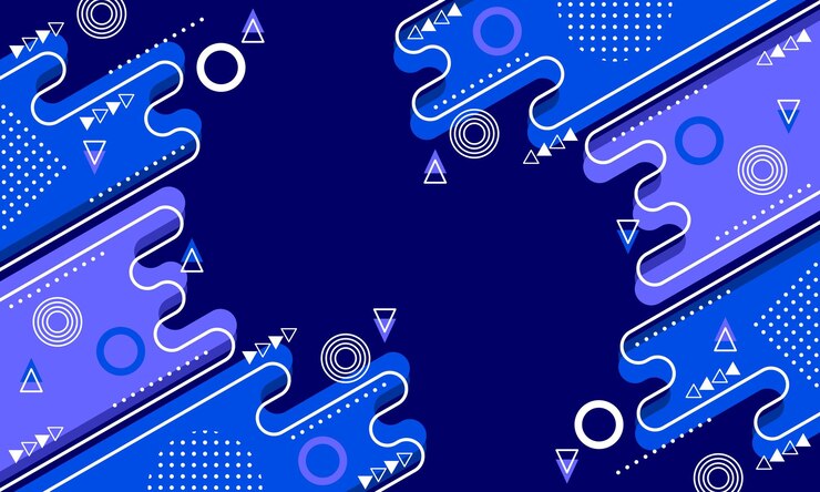 abstraktní geometrie modré pozadí plochý styl návrhu