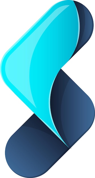 Abstraktní ilustrace loga písmene S v moderním a minimalistickém stylu