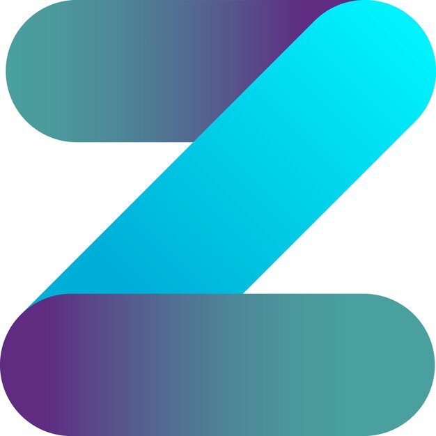 Abstraktní ilustrace loga písmene Z v trendy a minimalistickém stylu