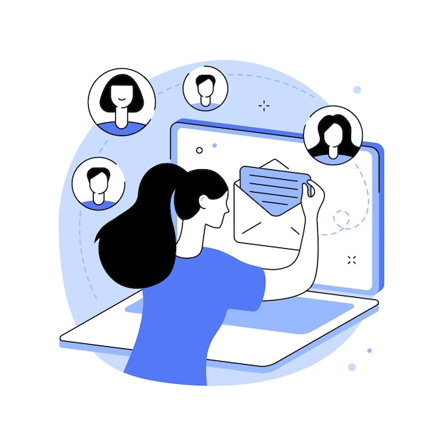 Abstraktní koncept vektorové ilustrace e-mailového marketingu
