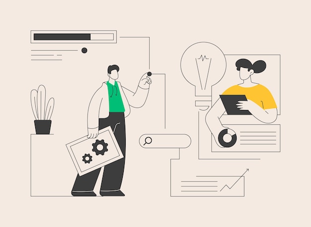 Abstraktní koncept vektorové ilustrace SEO optimalizace
