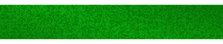 Vektor abstraktní polotónový gradientní horizontální banner v náhodných odstínech zelené barvy