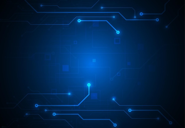 Abstraktní pozadí s texturou technologické desky plošných spojů. Ilustrace elektronické základní desky. Koncept komunikace a inženýrství. Vektorová ilustrace