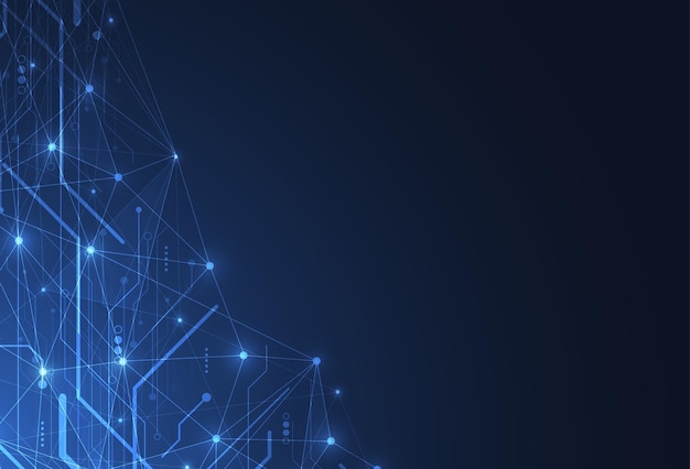 Abstraktní pozadí s texturou technologické desky plošných spojů, ilustrace elektronické základní desky