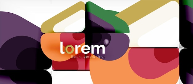 Abstraktní pozadí s vícebarevnými geometrickými tvary, moderní návrh
