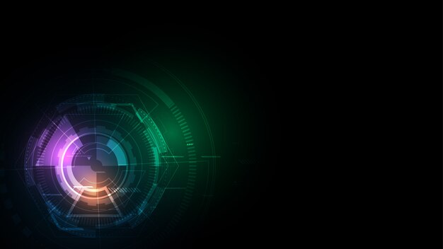 Abstraktní technologické pozadí, Hi-tech komunikační koncept, inovativní pozadí