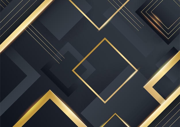 Abstraktní zlato na černé metalické textuře s jednoduchým textovým designem, moderní luxusní futuristické pozadí, vektorová ilustrace