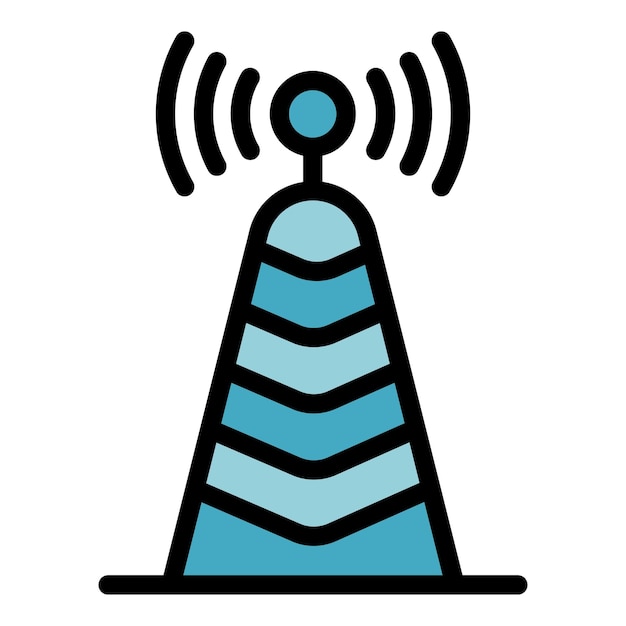 access point icon outline access point vector icon color flat isolated