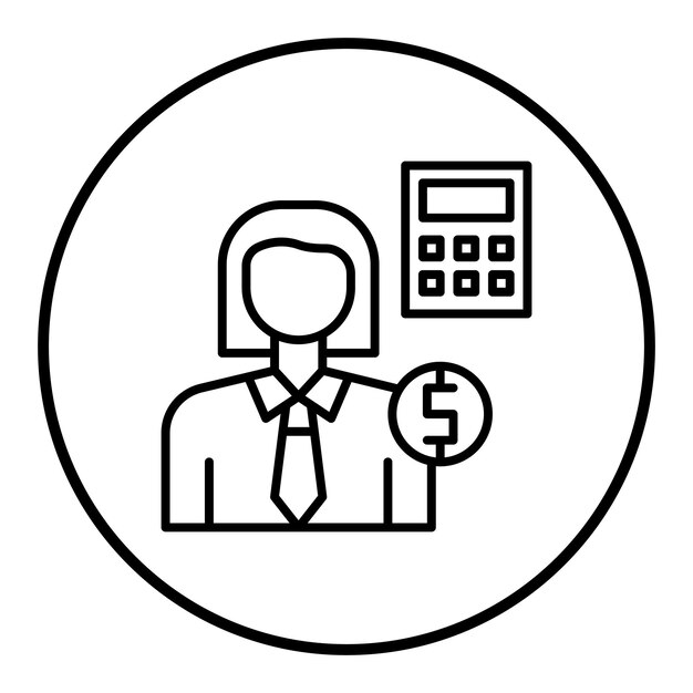 Accountant icon vector image Can be used for Women