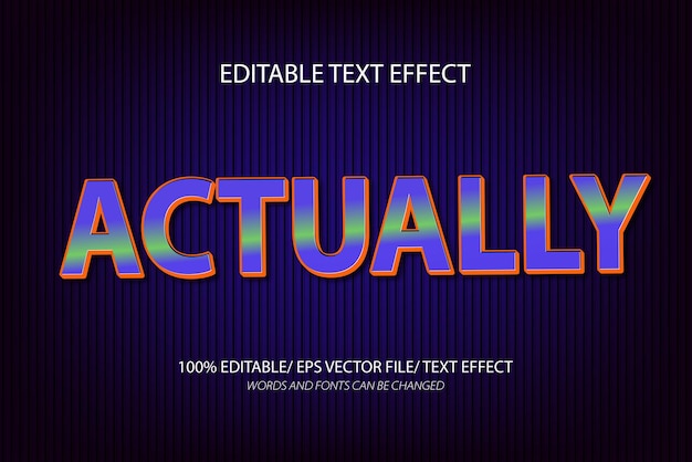 Actually editable text effect and editable text style