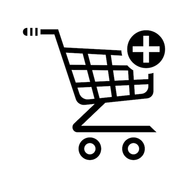 Add to cart cart trolley icon Black vector design