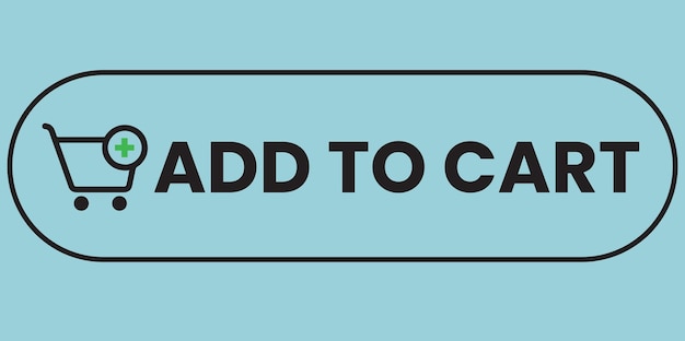 Add to cart icon - Add to card button on transparent background